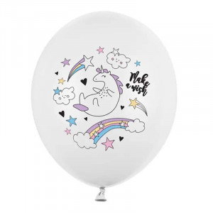 Ballonger Enhörning, Make a wish, 30 cm, 50-pack - PartyDeco