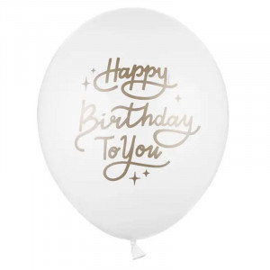 Ballonger Happy Birthday to you, 30 cm, 50-pack - PartyDeco