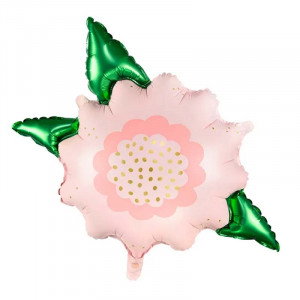 Folieballong rosa blomma - PartyDeco