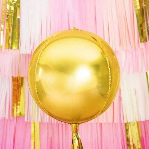 Folieballong Rund, guld - PartyDeco