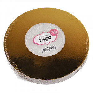 Tårtbricka Ø25 cm extra stadig, 10-pack, guld/silver - SweetKitchen