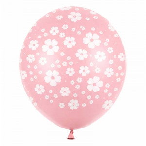 Ballonger Blommor ljusrosa, 30 cm, 10-pack