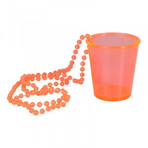 Shotglas med halsband, Neonorange