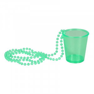 Shotglas med halsband, Neongrön