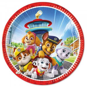 Papperstallrikar Paw Patrol Ø23 cm, 8-pack