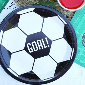 Papperstallrikar Fotboll Ø23 cm, 8-pack