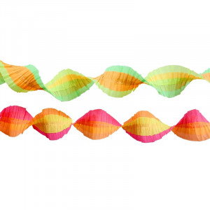 Girlang kräppapper neon, 3-pack