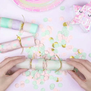 Konfetti Crackers Pastell, 6 st - PartyDeco