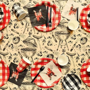 Pappersduk BBQ, 180 x 120 cm - PartyDeco