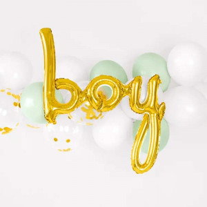 Folieballong Boy, guld - PartyDeco