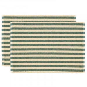 Bordstablett randig grön, 2-pack - Södahl