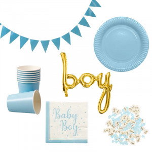 Baby boy paket till babyshower/dop, 8 pers