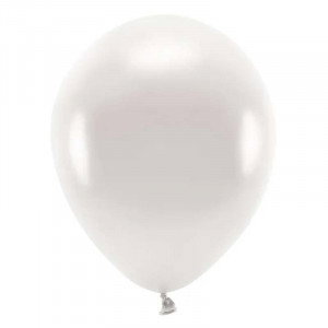 Eko Ballonger Pärlvit, 30 cm, 100-pack - PartyDeco