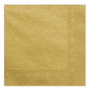 Servetter guldmetallic - PartyDeco