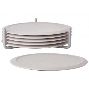 Glasunderlägg i silikon 6-pack, Warm Grey - Zone Denmark