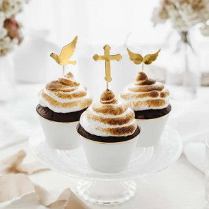 Cupcake Toppers Konfirmation, 6 st - PartyDeco